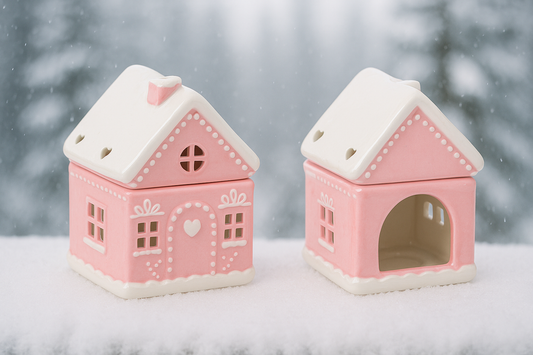 Pink Gingerbread House Wax Warmer