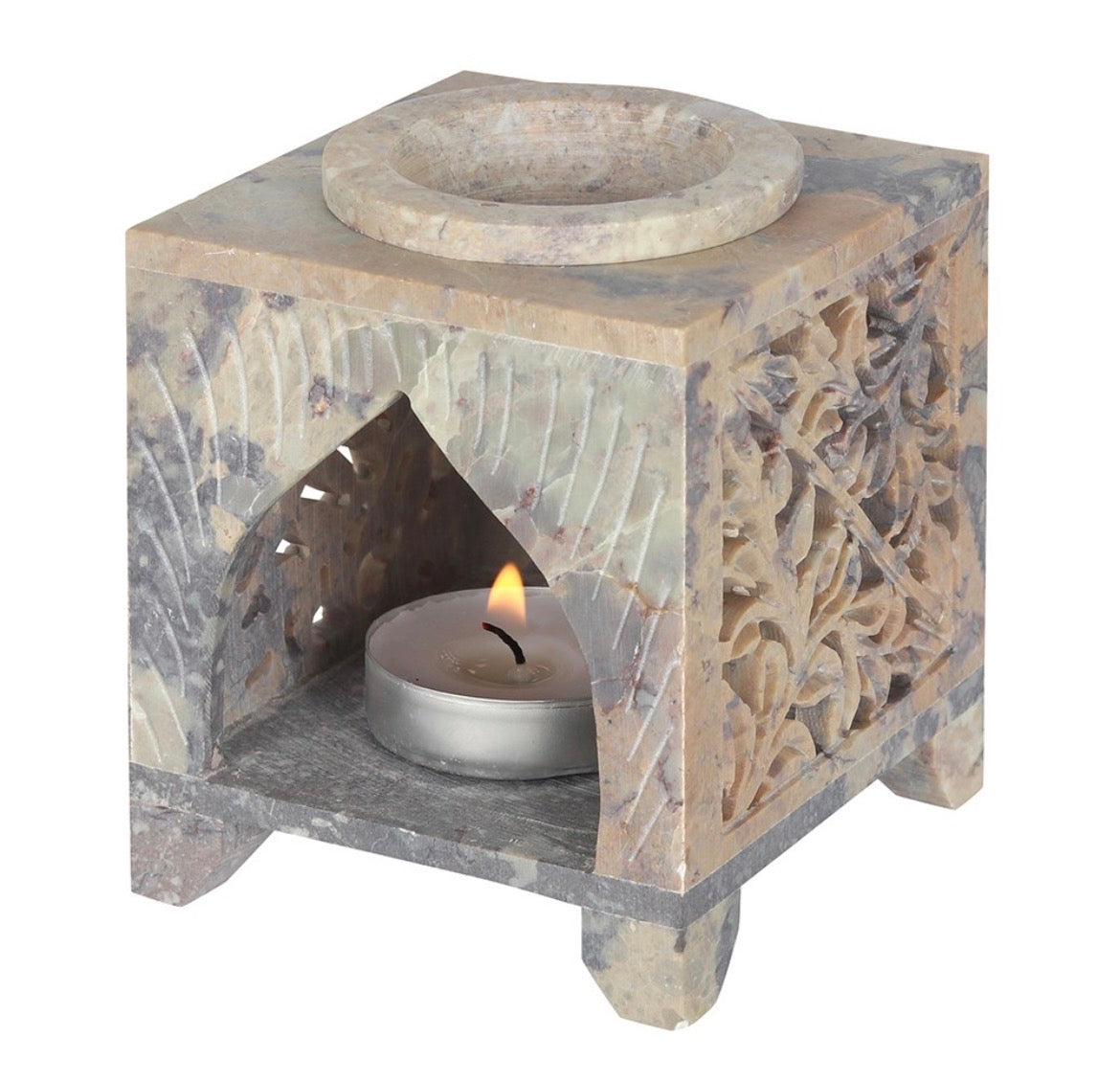 Moroccan Arch Cutout soapstone Wax Warmer